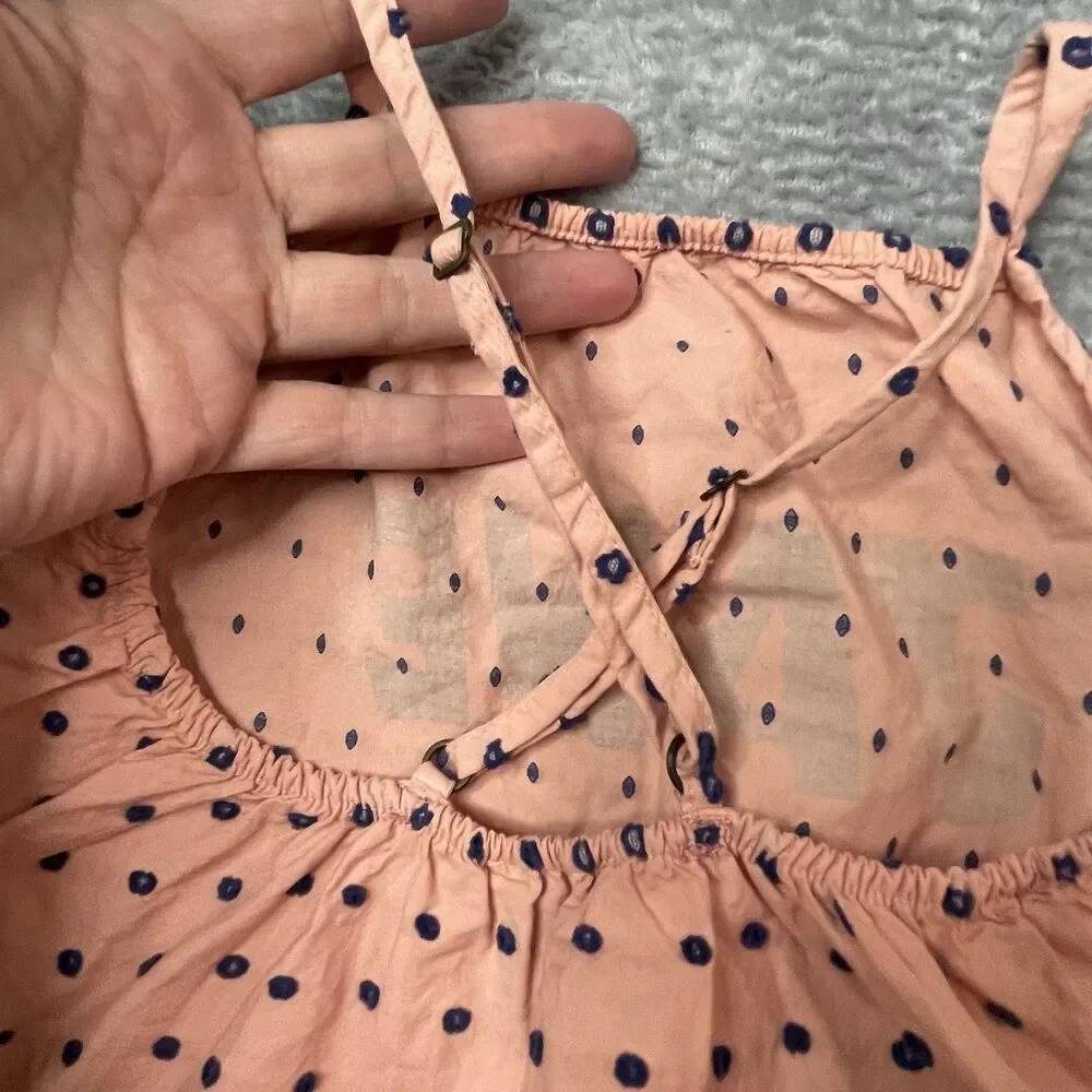Bobo Chooses Baby Jane Romper Size 12-18‎ Months Pink And Navy Dot
